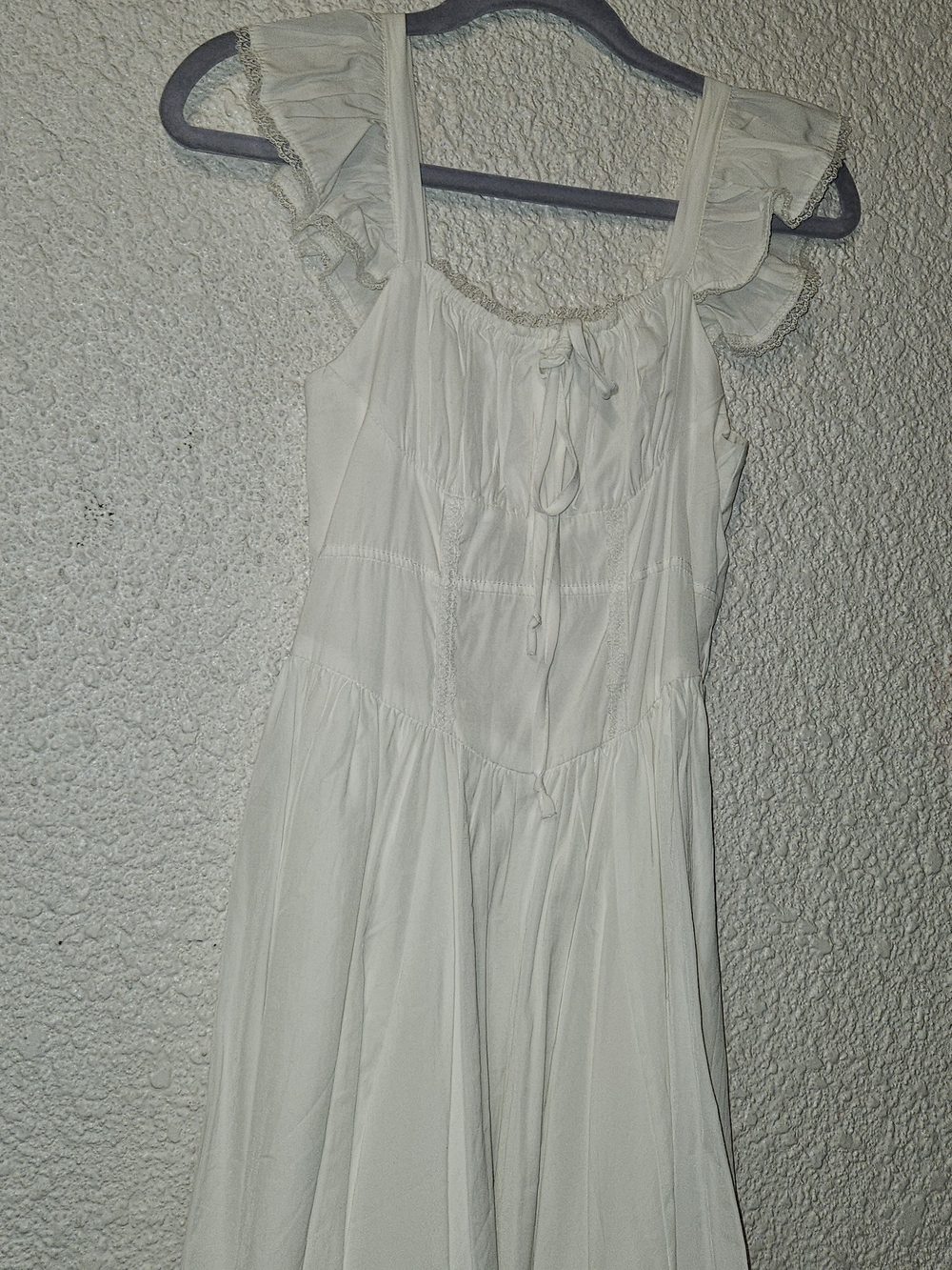 White Ruffled Sleeve Summer Dress - Picture 3 of 9